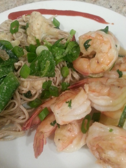 shrimp and soba noodles